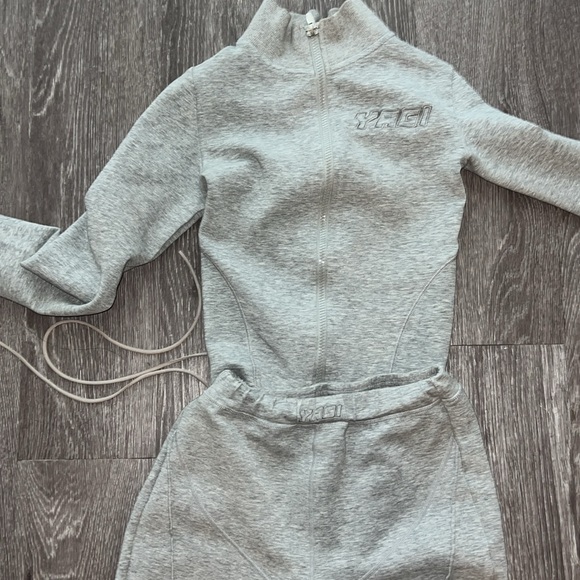 YAGI WRLD LONG PANT SET GRAY - Picture 3 of 3